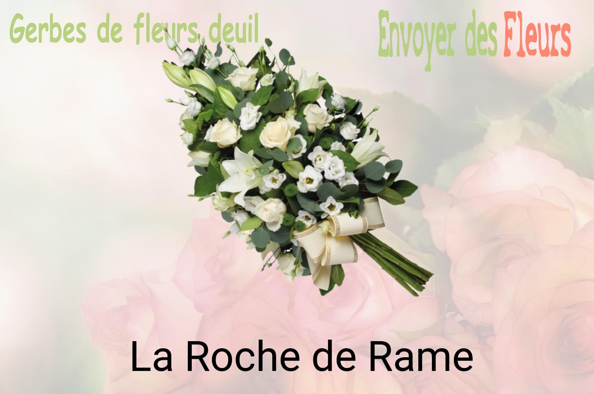 Gerbe de fleurs de deuil livrée à La Roche-de-Rame